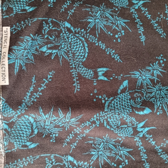 Stencil Collection Other - Vintage Cotton Koi Fish Print Quilting Sewing Fabric 136" x 43"